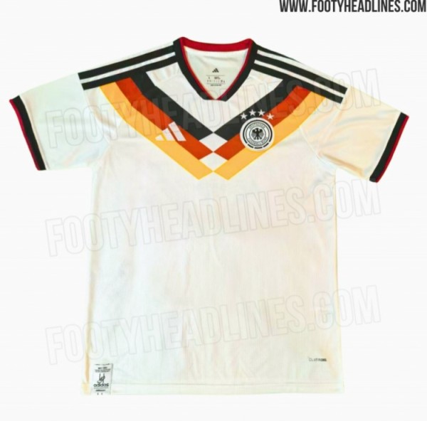 德国明年主场球衣谍照：灵感来源于1990年和2014年世界杯主场球衣