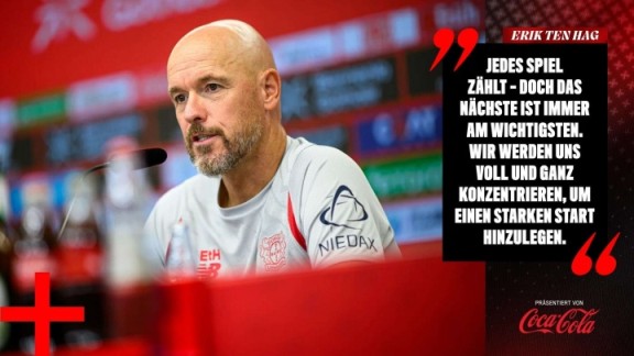 滕哈赫：赛季首战望展现进攻性团队精神 安德里希是队长合适人选